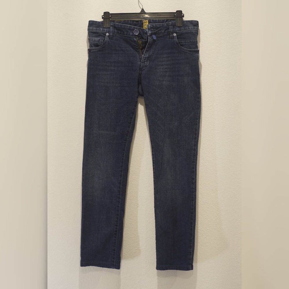 NWOT M5 by Meyer Men Size 30x32 Slim Dark Cross Denim Jeans 9-6205 30W 32L